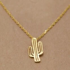 Kaktus Kette, Gold