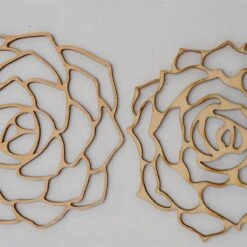 Sukkulenten Holz-Ornamente 2er Set